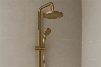 Brusesæt børstet messing - en elegant løsning til dit badeværelse